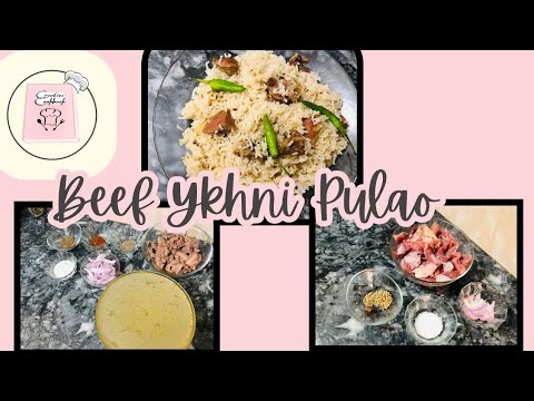 Receita de carne Ykhni Pulao por livro de receitas criativas