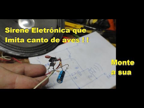 Montagem de uma Sirene Eletrônica. Imitando Aves
