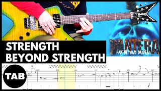 STRENGTH BEYOND STRENGTH Pantera Guitar TAB | Lesson | Cover | Tutorial