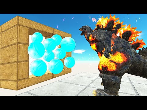 TUNNEL OF ICE BALLS VS GIANT MONSTERS - Animal Revolt Battle Simulator