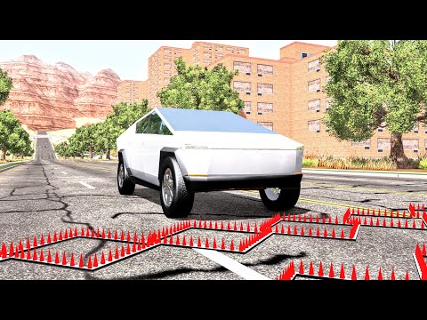 Massive Spike Strip Pileup Crashes #61 – BeamNG Drive | CrashBoomPunk