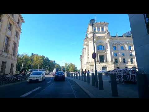 🇩🇪 Scenic 4K Ride Berlin – From Brandenburg Gate to the Victory Column through Tiergarten Park 🚗🌿