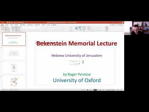 Bekenstein Memorial Lecture 2022 by Roger Penrose