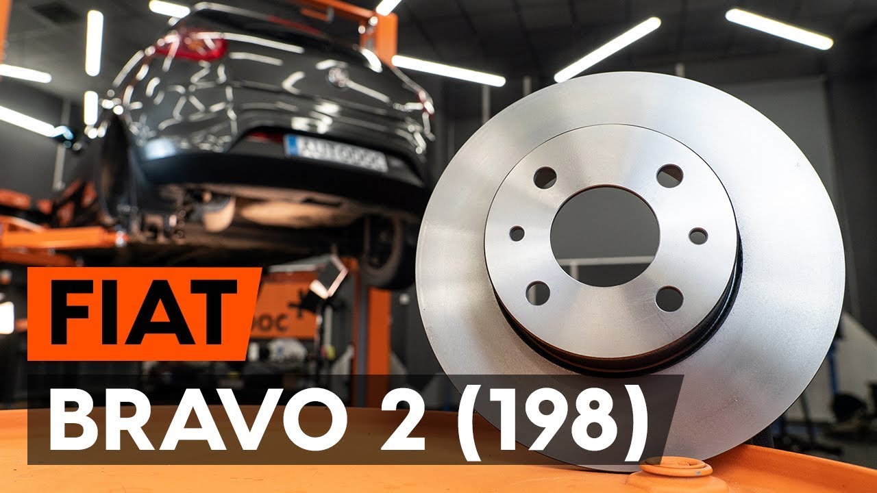 Como mudar discos de travão da parte traseira em Fiat Bravo 2 - guia de substituição
