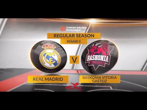 EuroLeague Highlights RS Round 3: Real Madrid 87-91 Baskonia Vitoria Gasteiz
