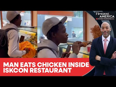 London: Man Eats KFC Chicken Meal Inside ISKCON Govinda's Restaurant | Firstpost America | N18G