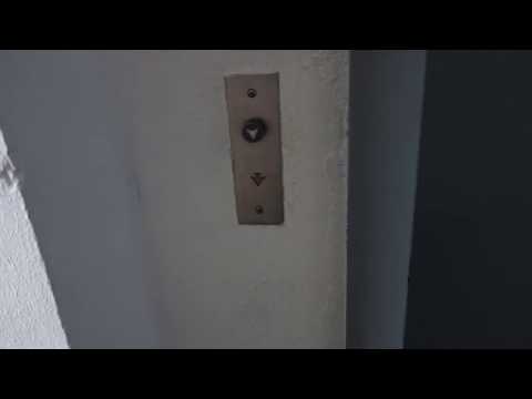 Dilapidated & ROUGH 1959 Otis Black Button Traction Elevator at The Diplomat Motel, Myrtle Beach, SC