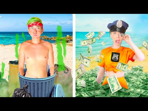 RICCHI VS POVERI al MARE🌊