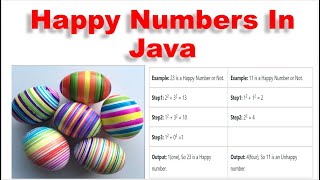 Happy Numbers In Java
