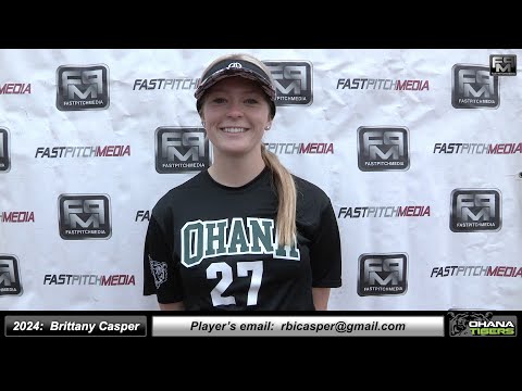 2024 Brittany Casper Shortstop and Pitcher Softball Skills Video - Ohana Tigers