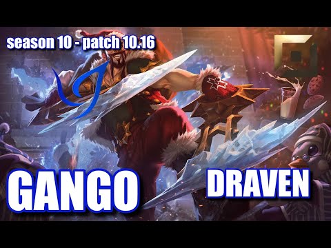 【韓国サーバー/C1】CGA Gango ドレイブン(Draven) VS ブラッドミア(Vladimir) TOP - Patch10.16 KR Ranked【LoL】