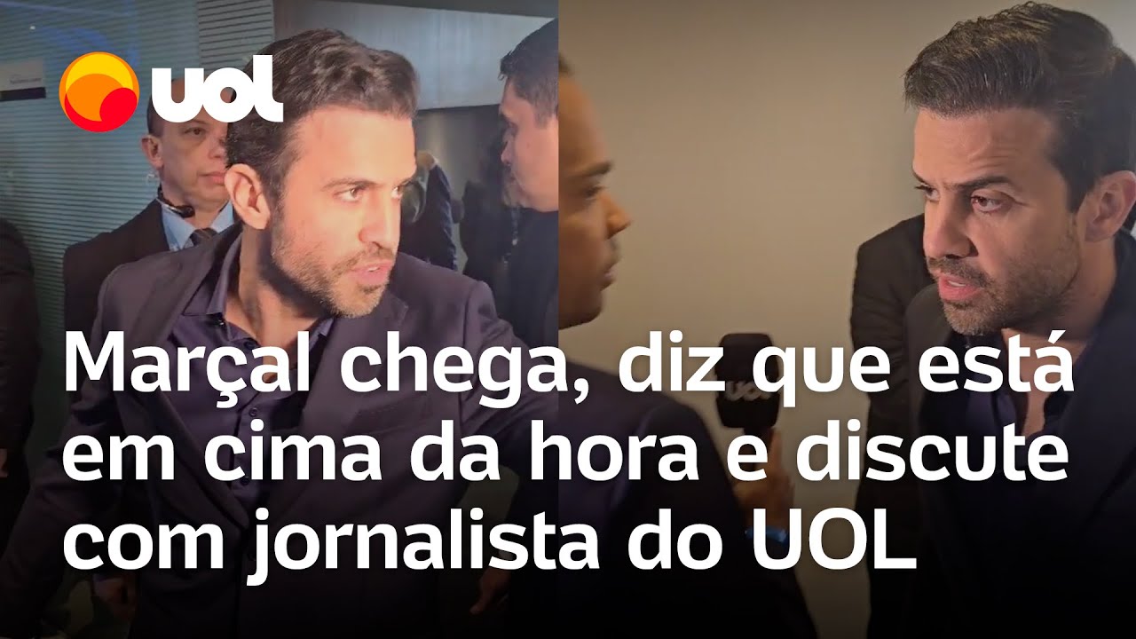 Pablo Marçal chega ao debate RedeTV, diz que está em cima da hora e discute com jornalista do UOL
