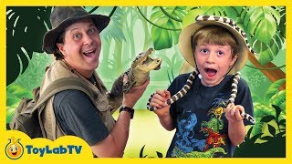 Awesome Gators & Amazing Reptiles at Wildlife Park, Kids Family Fun Playground & Surprise Toys Hunt