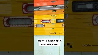 Cool Tip - How to Determine if Your Level is Level... Is the Stabila OK?