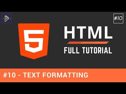 10 Text Formatting in HTML HTML Full Tutorial
