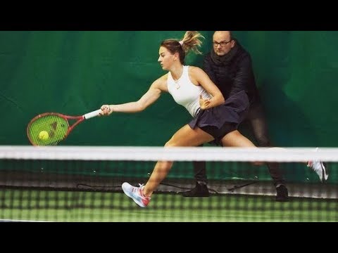 Марта Костюк 🇺🇦 Marta Kostyuk in double with Lucie Safarova 🇨🇿 2018-11-21 TCBB