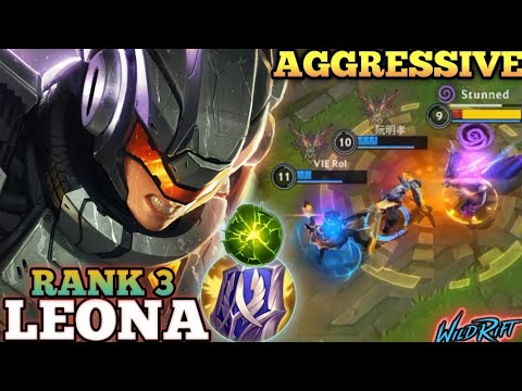 LEONA AGGRESSIVE CROWD CONTROL! SUPER TANK BUILD - TOP 3 GLOBAL LEONA BY 阮明孝 - WILD RIFT