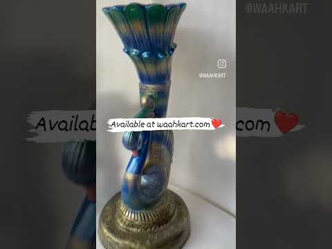 Fiber peacock shape handmade floor vase