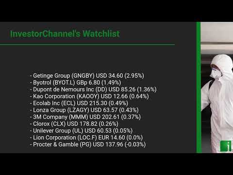 InvestorChannel's Disinfection Watchlist Update for Tuesday, May 25, 2021, 04:35 EST