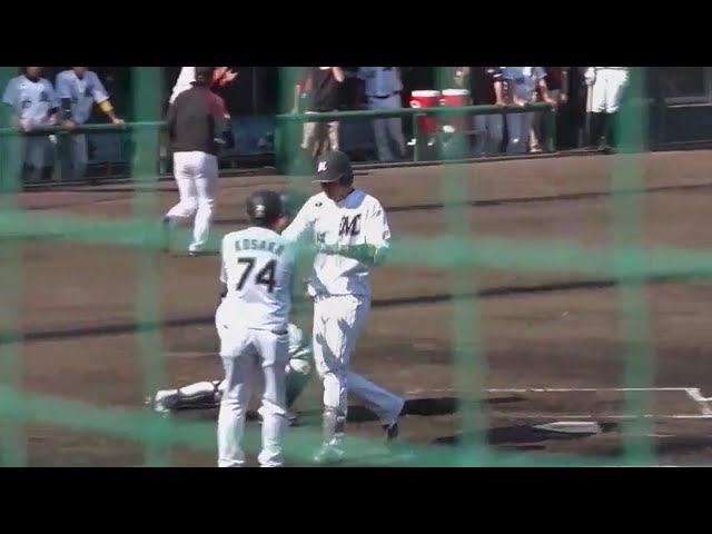 【ファーム】絶好球を狙い撃ち!! マリーンズ・宗接が第1号ホームランを放つ!! 2018/4/28 M-L(ファーム)