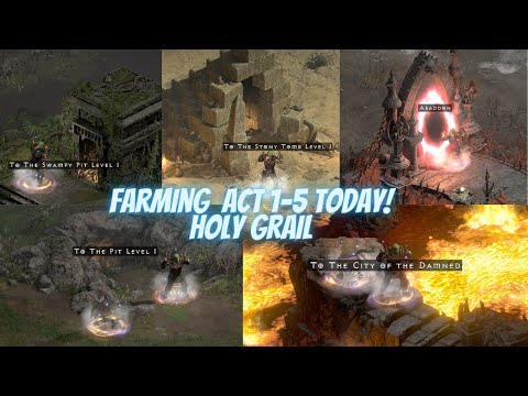 D2R, Holy Grail, Even Farming Swampy Pit Today! !itemsleft  !ber  !zod  !grail !tyrael