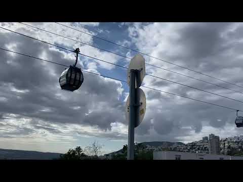 Parte I ¡El teleférico desde la Estación Central del Golfo hasta la Universidad, ya está realizando una prueba!   Ciudad de Haifa – Israel