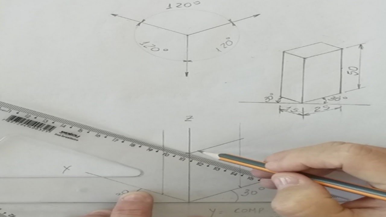 Desenho Mecânico - Aula 2 - Tipos de linhas e perspectiva Isométrica