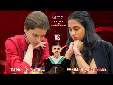 STRONGEST w/ Opponent from WHITE ♟️ | IM Buksa 🇺🇦 vs 🇮🇳 GM Deshmukh FIDE World Blitz Round 6 