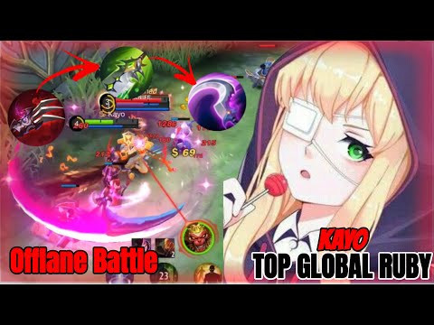 Offlane Battle ~ Sun vs Ruby Gameplay~ Haas Claws + Blade of Despair + Hunter Strike +Fighter Emblem
