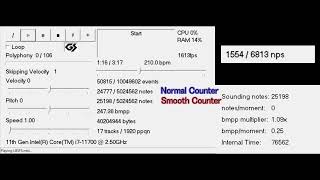 TMIDI MiniMod 1.61 | Smooth Notes Counter