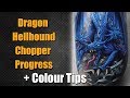 Dragon Hellhound Chopper Airbrushing Progress