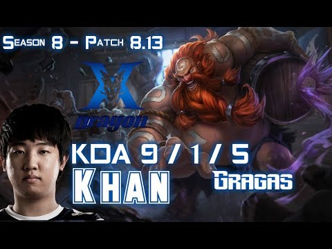 KZ Khan GRAGAS vs KENNEN Top - Patch 8.13 KR Ranked