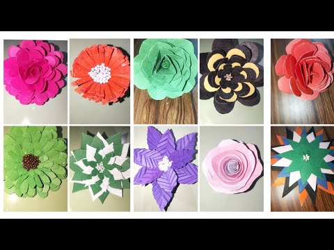 10 Easy And Beautiful Paper Flowers