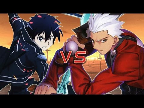 キリトvsエミヤツソードアート・オンラインvsFate / stay Night！アニメ無限