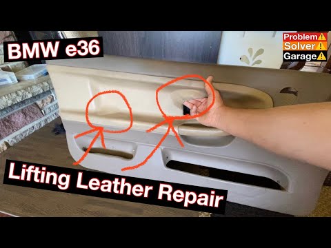 ￼BMW E36 Door panel lifting leather repair. BMW e36 door card ungluing leather repair.