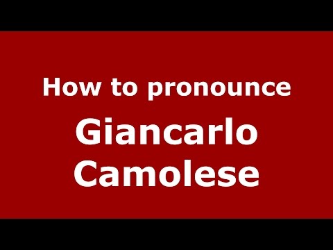 How to pronounce Giancarlo Camolese (Italian/Italy)  - PronounceNames.com