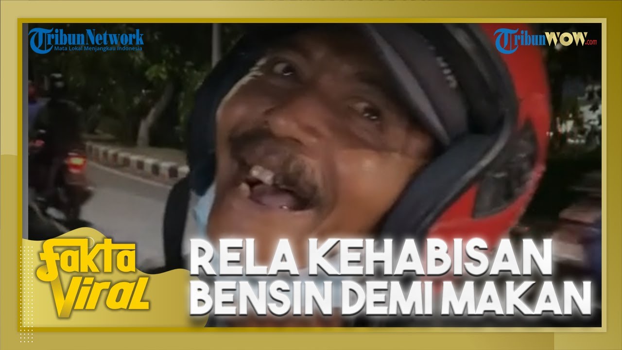 Viral Video Pria Rela Dorong Motor yang Kehabisan Bensin demi Bisa