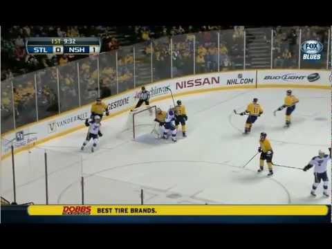 3-й гол Владимира Тарасенко в НХЛ (St. Louis Blues 4:3 Nashville Predators)