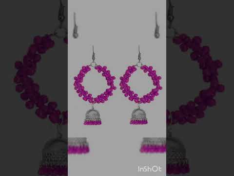 Afghani Oxidized Silver Ghunghroo Bead Round Shaped with Jhumka Earring