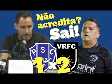 Coach Claudinei Oliveira FIRED! Frontini press conference after Paysandu 1 x 2 Volta Redonda