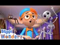 Blippi Explores A Haunted House Halloween For Kids Blippi Wonders Cartoons For Kids