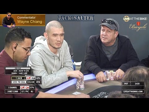 ♥♦♠♣$8,000,000+ Poker Tournament Winnings Jack Salter Plays @ Live at the Bike feat. Wayne Chiang