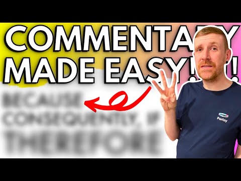 Commentary was Hard Until I Learned THIS!