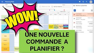 Lister vos commandes dans le planning Web