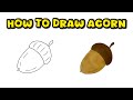 How To Draw An Acorn In Minutes Easy Drawing Tutorial With Colored Markers