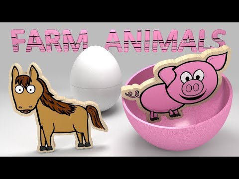 Nauka zwierząt dla dzieci na wsi schowanych w jajku | CzyWieszJak