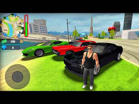 US Police Helicopter and Car Driving in Open World Game - Android Gameplay