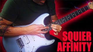 Video thumbnail for Squier Affinity Strat HSS ( Slick Silver ) | Solo by Riffy