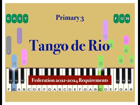 Tango de Rio P3 Level at Original Speed, National Federation NFMC Requirement 21-24, Piano Lessons