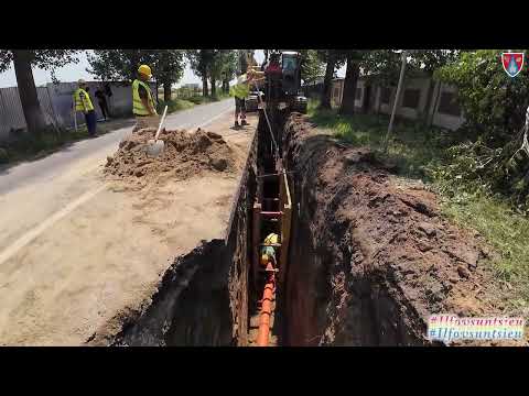 Stadiul lucrărilor de apă și canalizare în localitățile Găneasa, Cozieni, Moara Domnească și Afumați